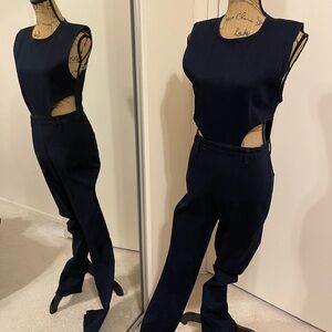 WeWoreWhat Navy Cutout Jumpsuit